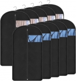 KIMBORA 43" Hanging Garment Bags Black（10 Packs）