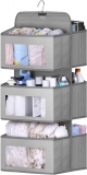 KIMBORA Dual Sided Hanging Closet Organizer Grey