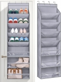 KIMBORA 7 Shelves Over the Door Shoe Organizer Grey