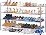 KIMBORA 4 Tier Long Shoe Rack Grey