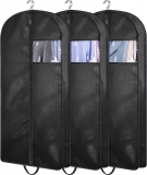 KIMBORA 43" Gusseted Hanging Garment Bags Black（3 Packs）