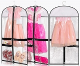 KIMBORA Clear Dance Costume Garment Bag（3 Packs）