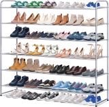 KIMBORA 6 Tier Long Shoe Rack Grey